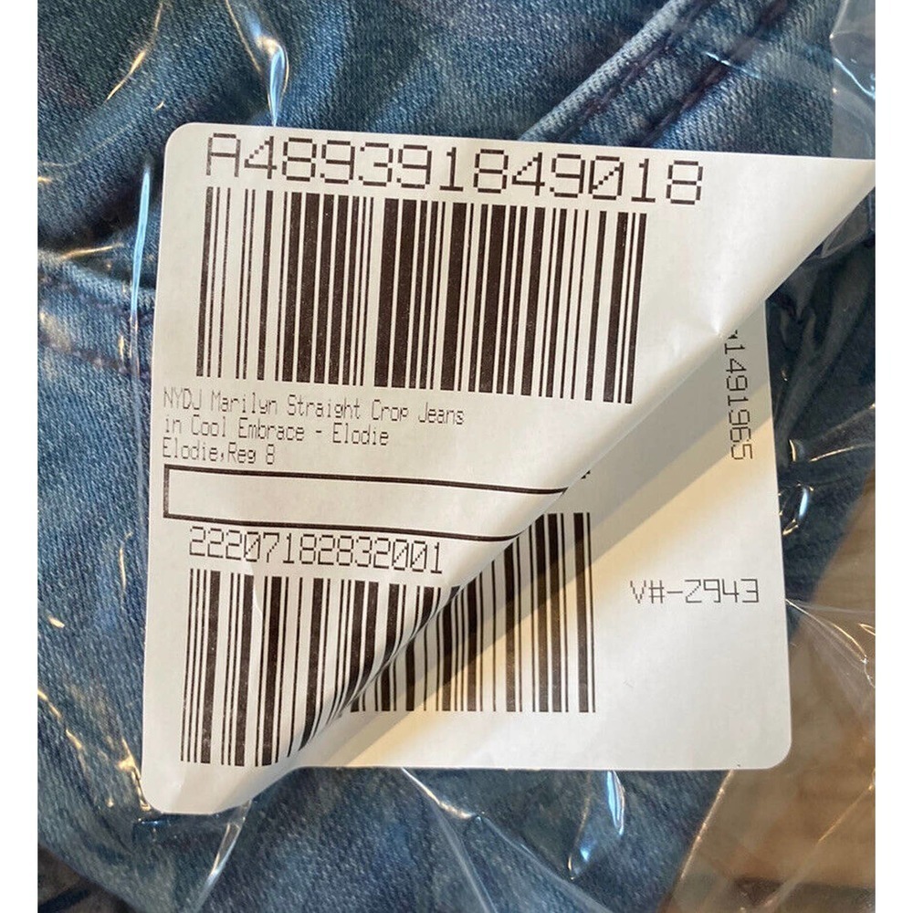 NEW NYDJ Crop Straight Leg Jeans Size 8 Women’s Blue - Picture 11 of 11
